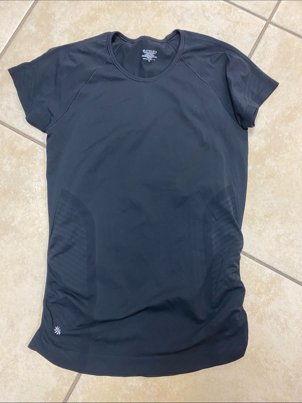 Athleta Black Short Sleeve Athletic Tee